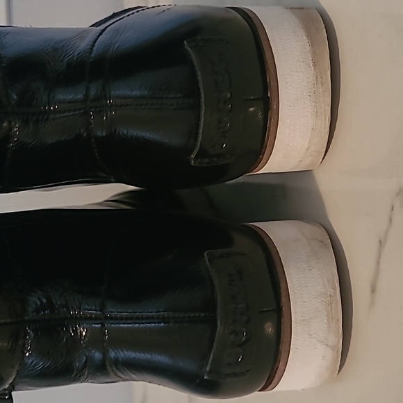 Sorel Harlow Black Waterproof Patent Leather Chelsea Zip Ankle Boots Wmns 8 - Picture 7 of 13